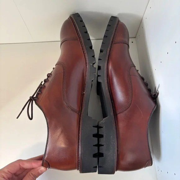 Allen Edmonds Park Avenue Brown Leather Oxfords 11.5 - Picture 9 of 12